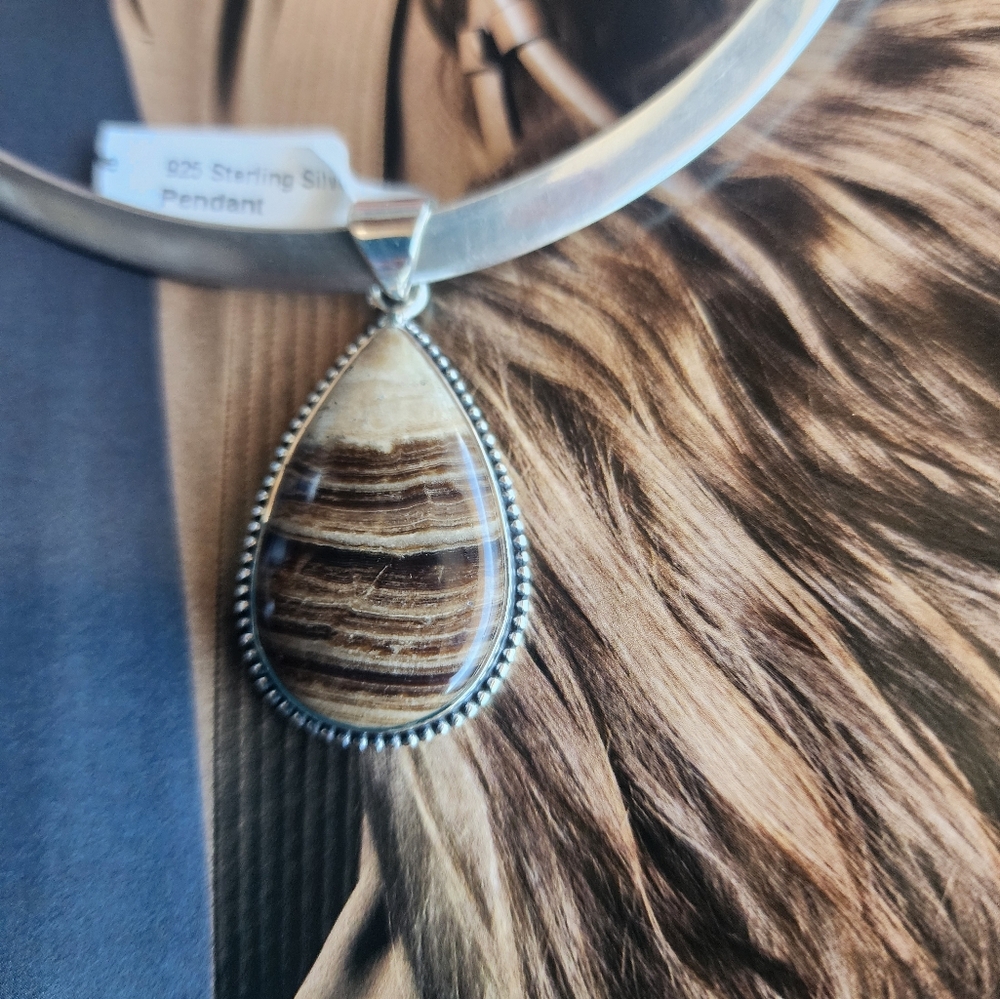 Chocolate Calcite Pendant